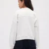 Vintagesoft Sweatshirt mit Keilausschnitt und Rundhalsausschnitt