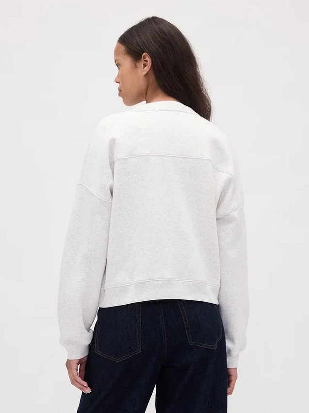 Vintagesoft Sweatshirt mit Keilausschnitt und Rundhalsausschnitt