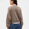 Vintagesoft Sweatshirt mit Keilausschnitt und Rundhalsausschnitt