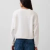 Vintagesoft Sweatshirt mit Keilausschnitt und Rundhalsausschnitt
