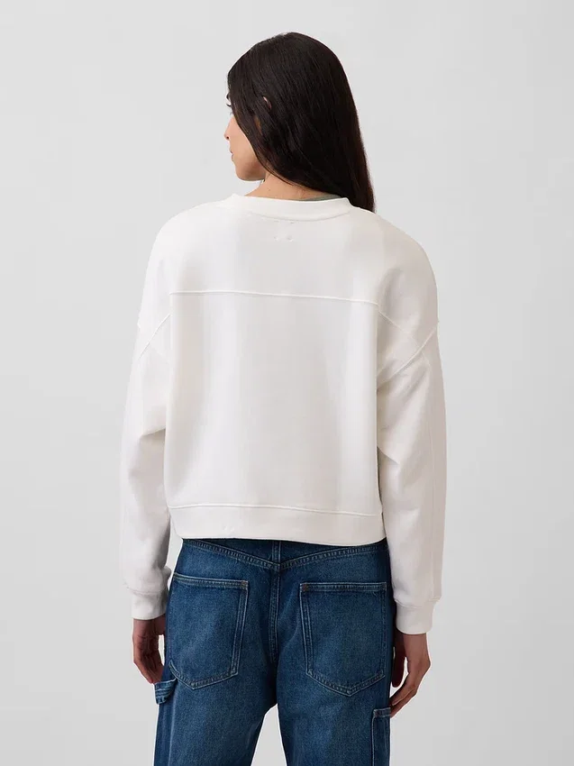 Vintagesoft Sweatshirt mit Keilausschnitt und Rundhalsausschnitt