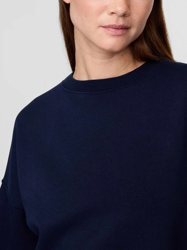 Vintagesoft Sweatshirt mit Keilausschnitt und Rundhalsausschnitt