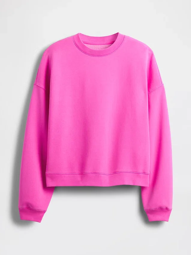 Vintagesoft Sweatshirt mit Keilausschnitt und Rundhalsausschnitt
