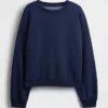 Vintagesoft Sweatshirt mit Keilausschnitt und Rundhalsausschnitt