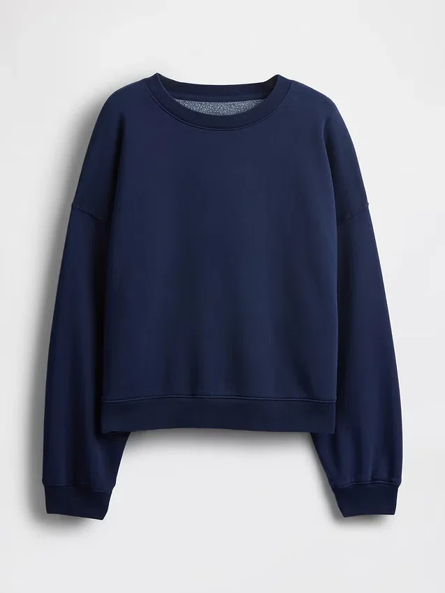 Vintagesoft Sweatshirt mit Keilausschnitt und Rundhalsausschnitt