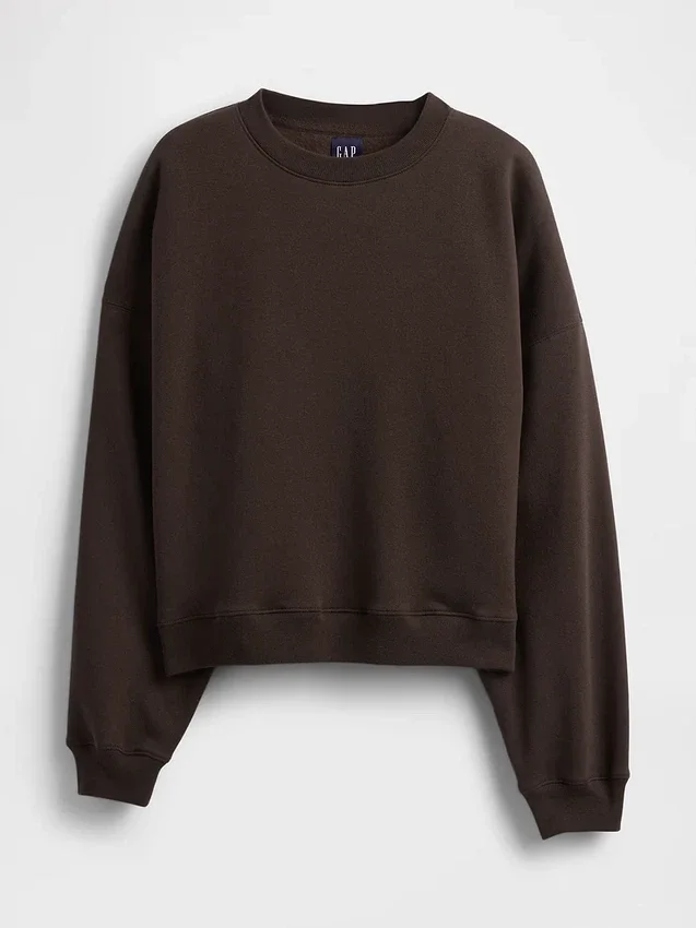 Vintagesoft Sweatshirt mit Keilausschnitt und Rundhalsausschnitt