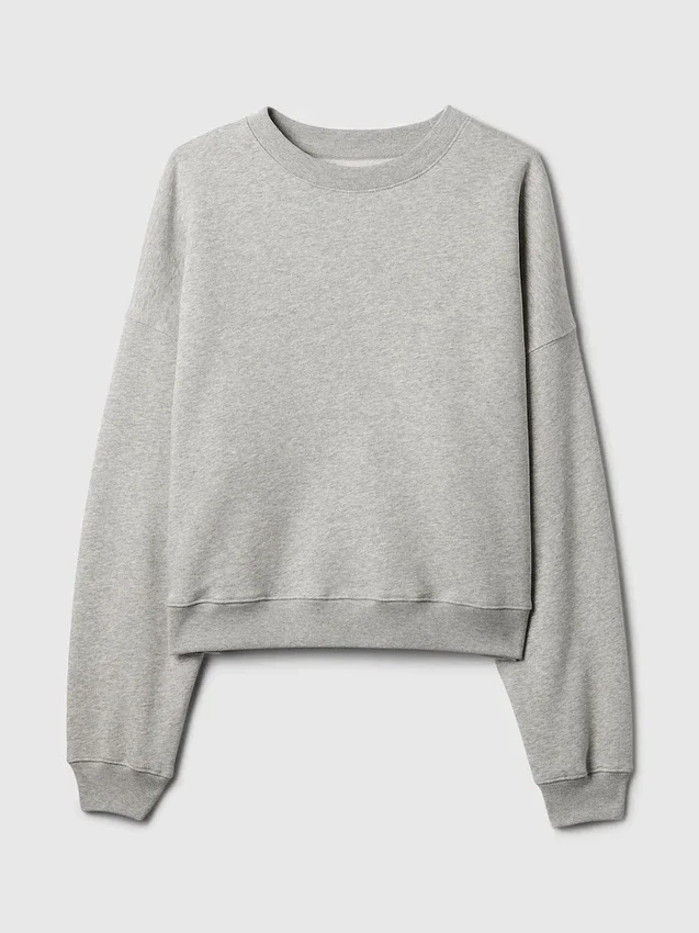 Vintagesoft Sweatshirt mit Keilausschnitt und Rundhalsausschnitt