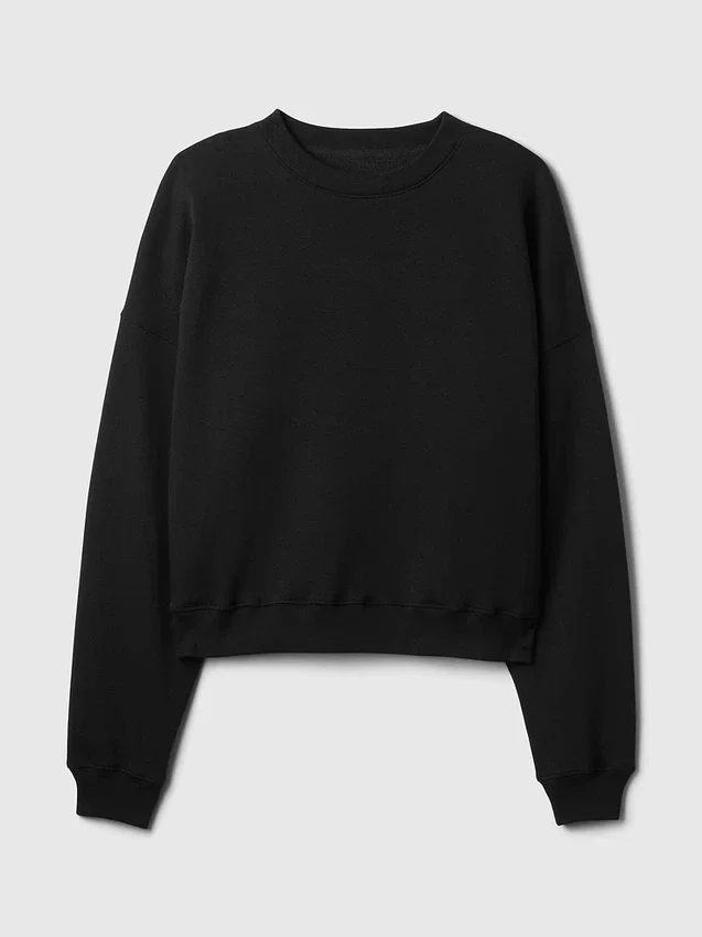 Vintagesoft Sweatshirt mit Keilausschnitt und Rundhalsausschnitt