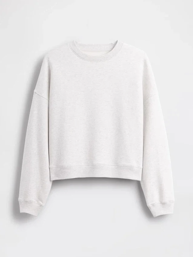 Vintagesoft Sweatshirt mit Keilausschnitt und Rundhalsausschnitt