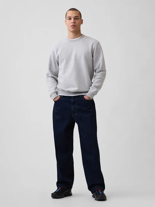 Vintagesoft-Sweatshirt mit Rundhalsausschnitt für Erwachsene