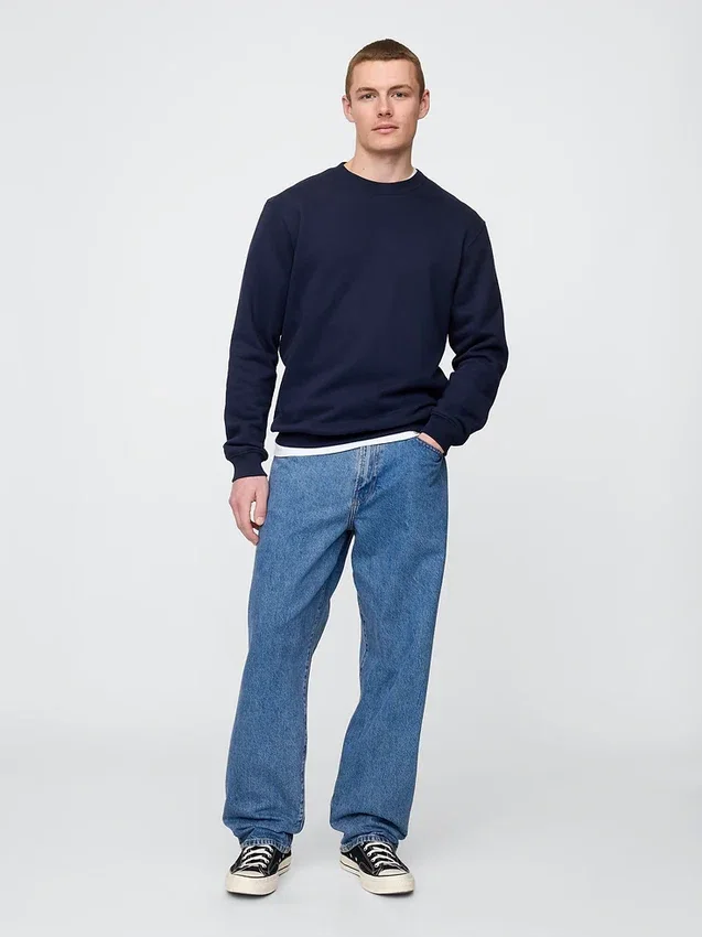 Vintagesoft-Sweatshirt mit Rundhalsausschnitt für Erwachsene