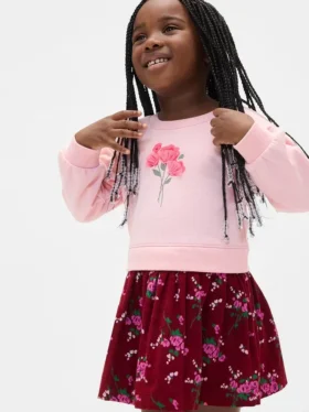 Vintagesoft-Sweatshirtkleid für Baby & Kleinkind