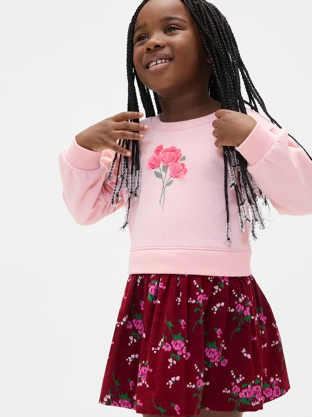 Vintagesoft-Sweatshirtkleid für Baby & Kleinkind
