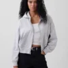 Vintagesoft Terry-Kapuzenpullover mit Reißverschluss