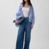 Vintagesoft Terry-Kapuzenpullover mit Reißverschluss