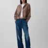 Vintagesoft Terry-Kapuzenpullover mit Reißverschluss