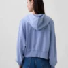Vintagesoft Terry-Kapuzenpullover mit Reißverschluss