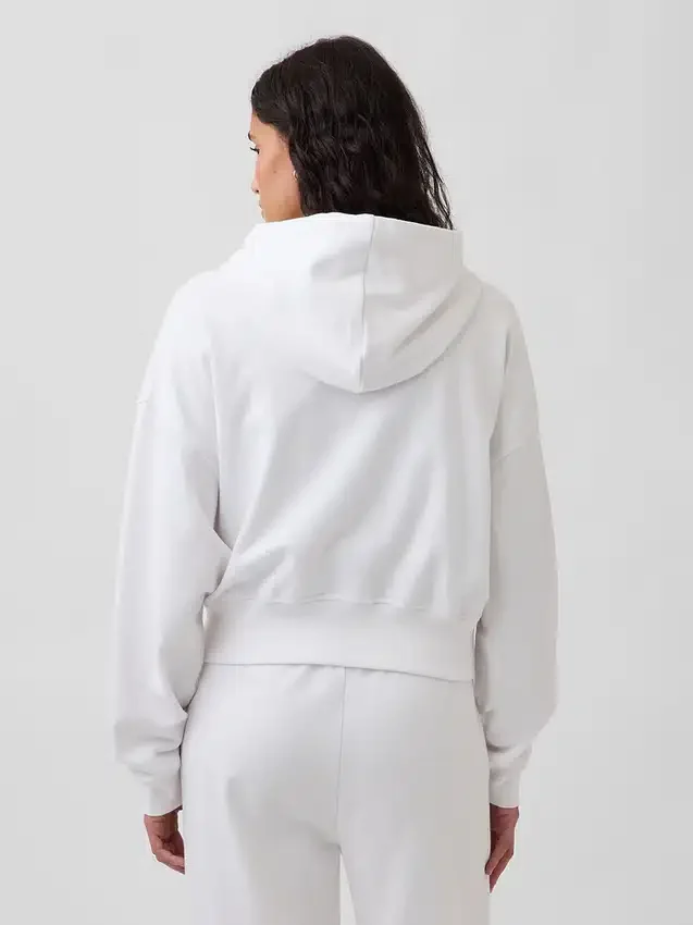 Vintagesoft Terry-Kapuzenpullover mit Reißverschluss