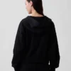 Vintagesoft Terry-Kapuzenpullover mit Reißverschluss