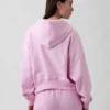 Vintagesoft Terry-Kapuzenpullover mit Reißverschluss