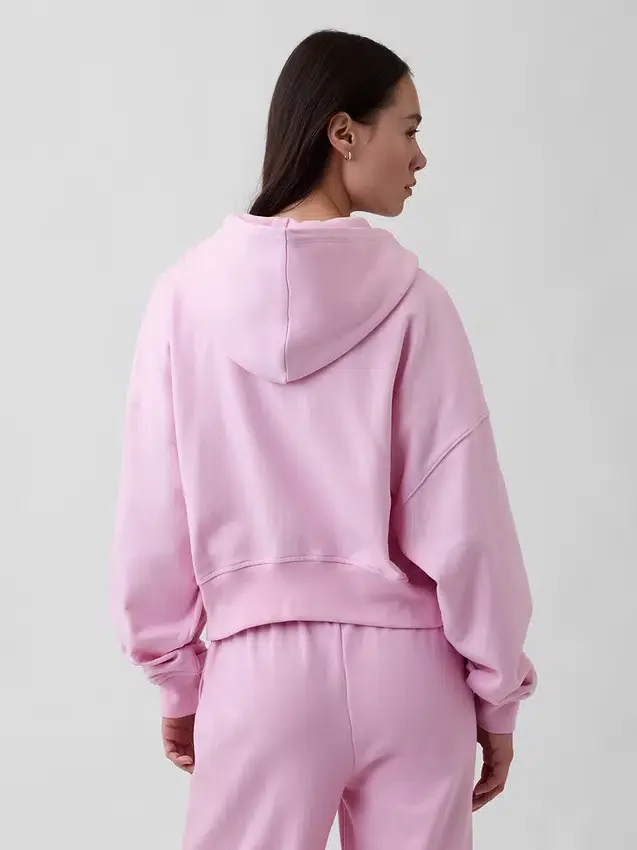Vintagesoft Terry-Kapuzenpullover mit Reißverschluss