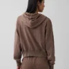 Vintagesoft Terry-Kapuzenpullover mit Reißverschluss