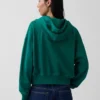 Vintagesoft Terry-Kapuzenpullover mit Reißverschluss
