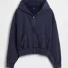 Vintagesoft Terry-Kapuzenpullover mit Reißverschluss
