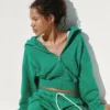 Vintagesoft Terry-Kapuzenpullover mit Reißverschluss