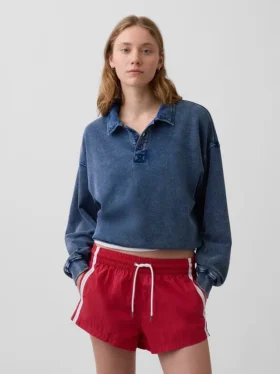 Vintagesoft Terry Oversize-Poloshirt-Sweatshirt