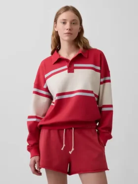 Vintagesoft Terry Oversize-Poloshirt-Sweatshirt
