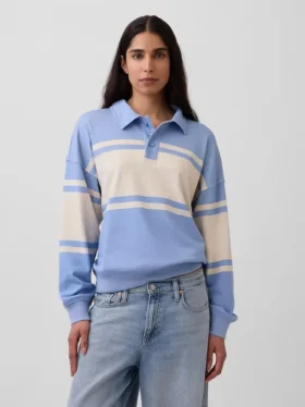 Vintagesoft Terry Oversize-Poloshirt-Sweatshirt