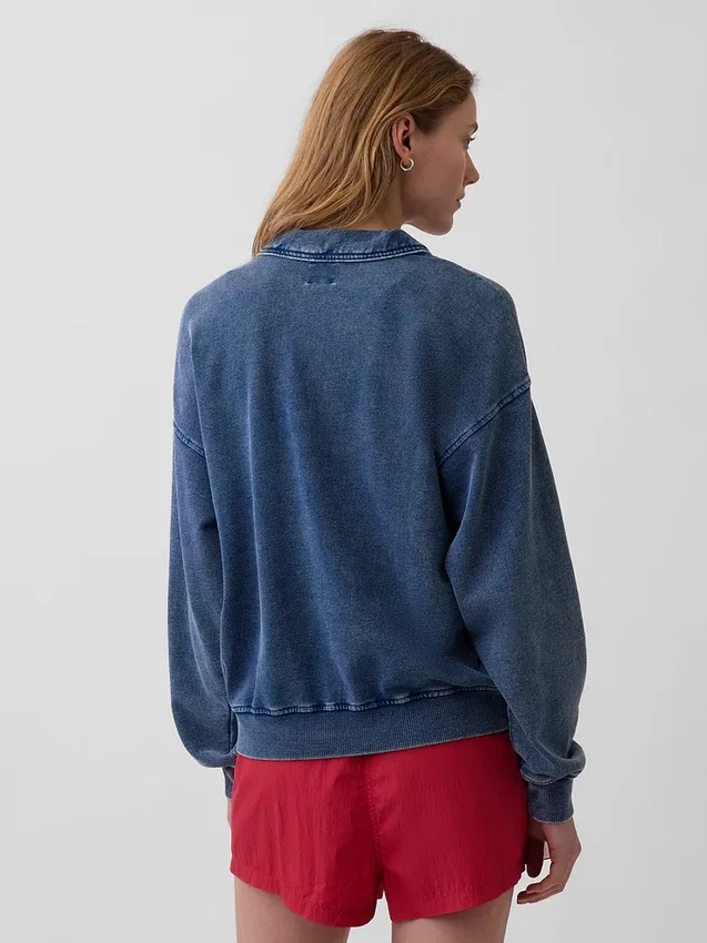 Vintagesoft Terry Oversize-Poloshirt-Sweatshirt