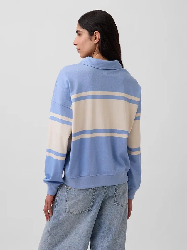 Vintagesoft Terry Oversize-Poloshirt-Sweatshirt