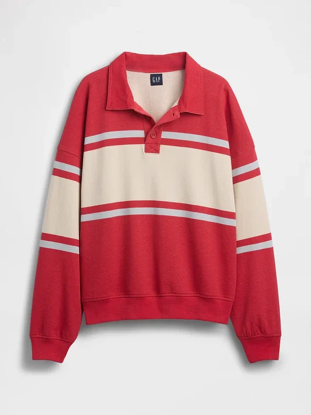 Vintagesoft Terry Oversize-Poloshirt-Sweatshirt