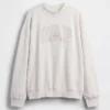 Vintagesoft Terry Oversize-Sweatshirt mit Stehkragen und Logo