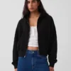Vintagesoft Terry Oversized-Hoodie mit Keilausschnitt und Reißverschluss