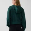 Vintagesoft Terry Oversized-Hoodie mit Keilausschnitt und Reißverschluss