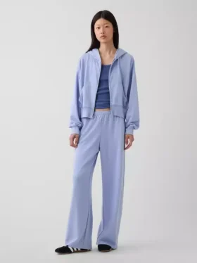 Lose Jogginghose aus Vintagesoft-Frottee mit mittlerer Leibhöhe