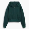 Vintagesoft Terry Oversized-Hoodie mit Keilausschnitt und Reißverschluss
