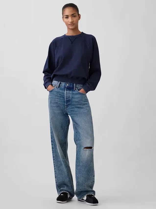 Vintagesoft Terry Raglan-Sweatshirt