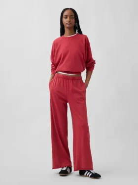 Vintagesoft Terry Sweathose mit weitem Bein
