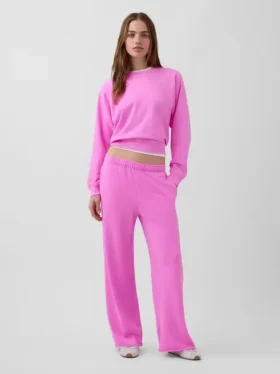 Vintagesoft Terry Sweathose mit weitem Bein