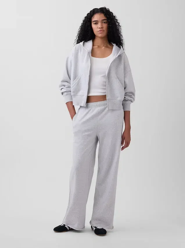 Vintagesoft Terry Sweathose mit weitem Bein