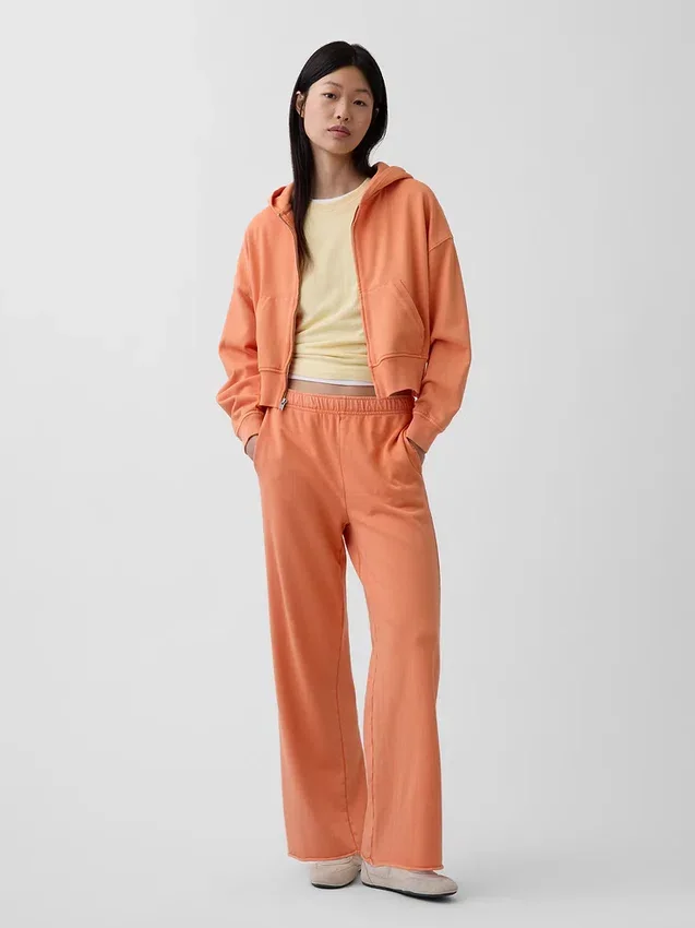 Vintagesoft Terry Sweathose mit weitem Bein