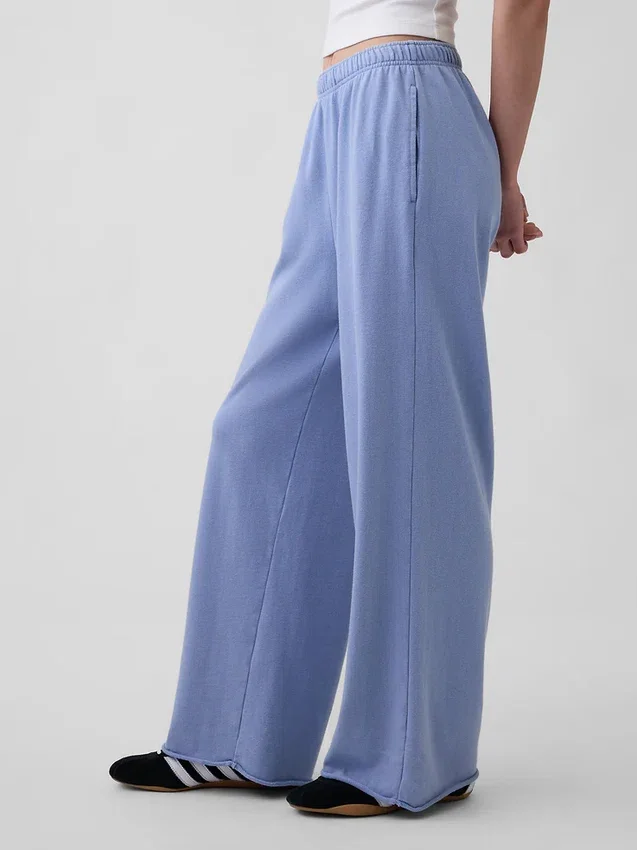 Vintagesoft Terry Sweathose mit weitem Bein