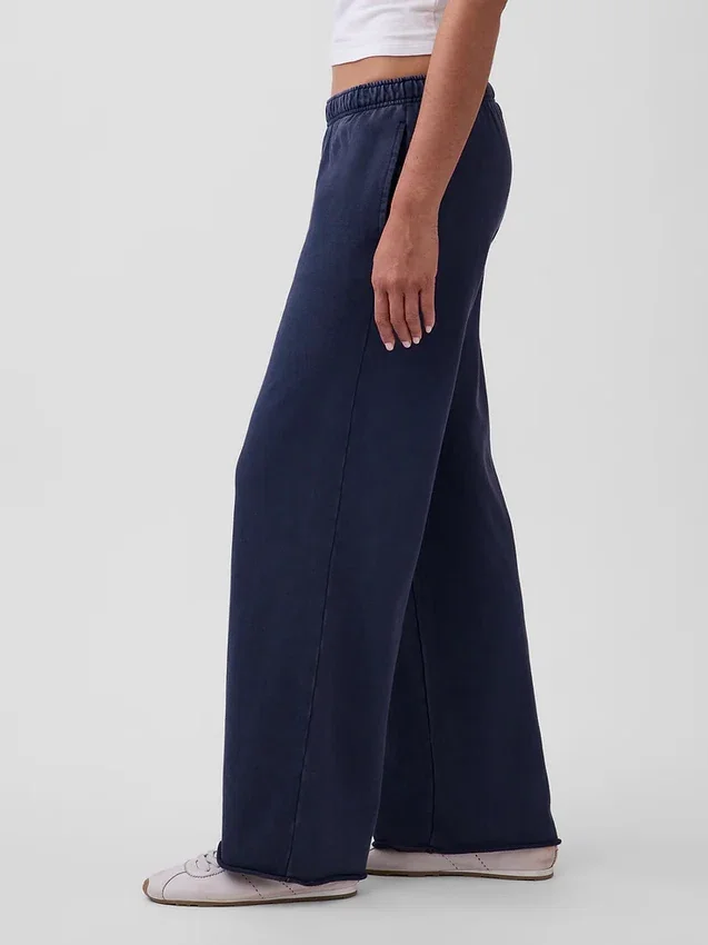 Vintagesoft Terry Sweathose mit weitem Bein