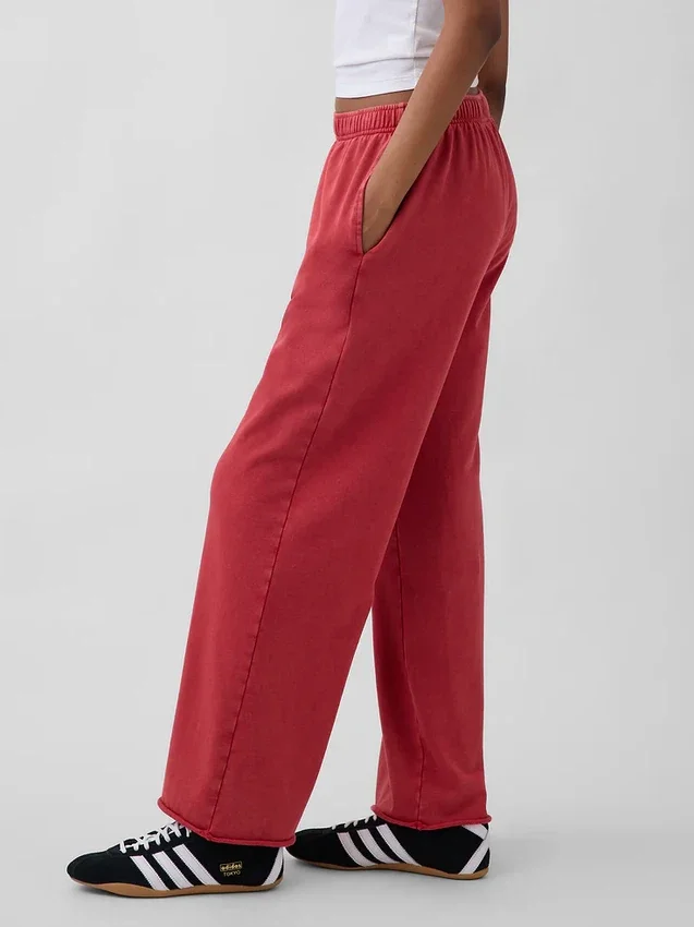 Vintagesoft Terry Sweathose mit weitem Bein