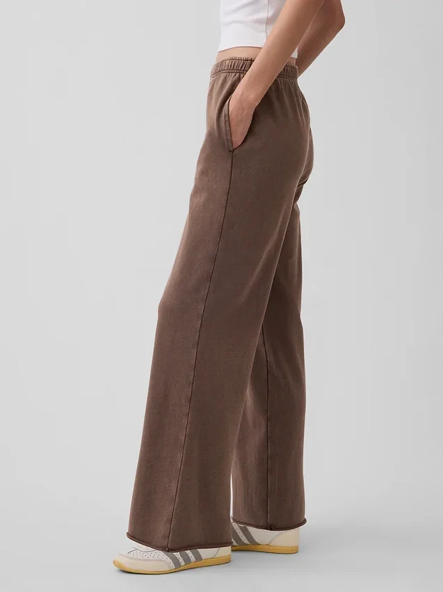 Vintagesoft Terry Sweathose mit weitem Bein