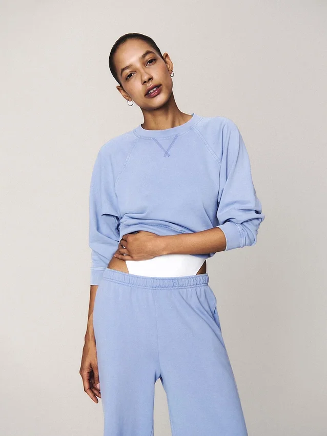 Vintagesoft Terry Sweathose mit weitem Bein
